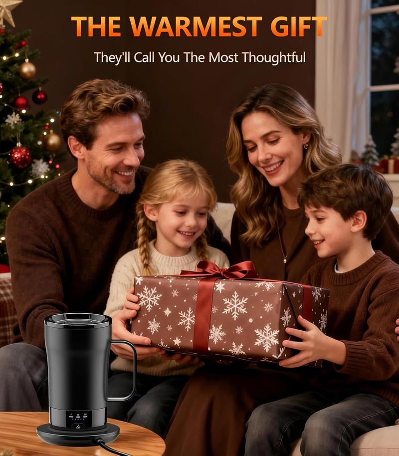 PUSEE Self-Heating Coffee Mug, 14oz Heated Coffee Mug Rechargeable - Temperature Control Cup Keep Drinks Hot, Smart Cup Great Gift for Women & Slow Sippers - Image 2